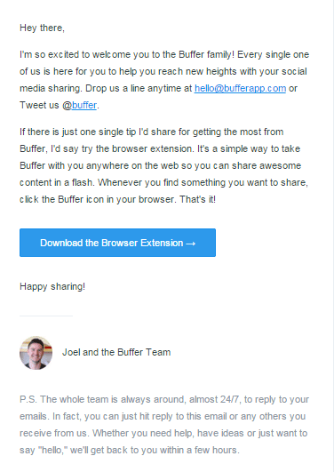 Buffer CEO email